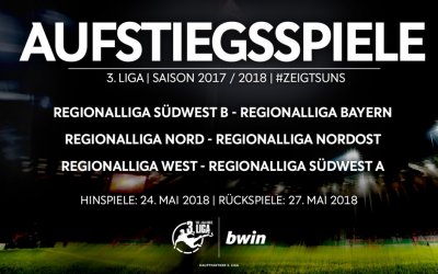 Auslosung der Aufstiegsspiele zur 3. Liga: Meister der Regionalliga West gegen Südwest-Team