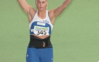 Denise Hinrichs bei der Hallen-EM im Finale